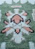 cyanna blue wool hand knotted Rug - CloseUp