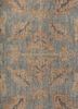 provenance blue wool hand knotted Rug - CloseUp provenance blue wool hand knotted Rug - CloseUp