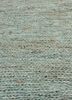 hula blue jute and hemp hand knotted Rug - CloseUp