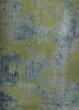 aprezo green wool and silk hand knotted Rug - CloseUp