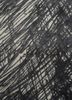 free verse by kavi grey and black wool and silk hand knotted Rug - CloseUp
