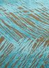free verse by kavi blue wool and silk hand knotted Rug - CloseUp