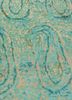 free verse by kavi green wool and silk hand knotted Rug - CloseUp