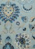 aurora blue wool and silk hand knotted Rug - CloseUp