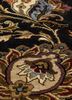 aurora grey and black wool and silk hand knotted Rug - CloseUp