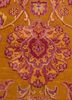 aurora red and orange wool and silk hand knotted Rug - CloseUp aurora red and orange wool and silk hand knotted Rug - CloseUp