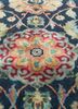 aurora blue wool and silk hand knotted Rug - CloseUp aurora blue wool and silk hand knotted Rug - CloseUp