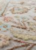 aurora blue wool and silk hand knotted Rug - CloseUp