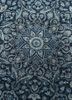 aurora blue wool and silk hand knotted Rug - CloseUp