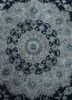 aurora blue wool and silk hand knotted Rug - CloseUp aurora blue wool and silk hand knotted Rug - CloseUp