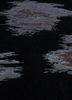aurora grey and black wool and silk hand knotted Rug - CloseUp