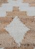 bedouin beige and brown jute and hemp flat weaves Rug - CloseUp