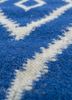 bedouin blue wool flat weaves Rug - CloseUp