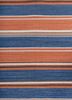 indusbar blue wool flat weaves Rug - CloseUp indusbar blue wool flat weaves Rug - CloseUp