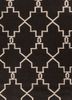 indusbar grey and black wool flat weaves Rug - CloseUp indusbar grey and black wool flat weaves Rug - CloseUp