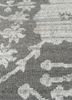 erbe grey and black viscose hand knotted Rug - CloseUp