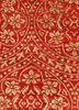 aurora red and orange wool and silk hand knotted Rug - CloseUp aurora red and orange wool and silk hand knotted Rug - CloseUp