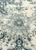 far east blue wool and silk hand knotted Rug - CloseUp