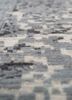 far east blue wool and silk hand knotted Rug - CloseUp