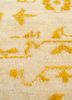 far east ivory wool and silk hand knotted Rug - CloseUp