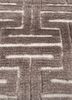 thyme grey and black wool and bamboo silk hand knotted Rug - CloseUp