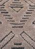 manifest beige and brown wool and bamboo silk hand knotted Rug - CloseUp