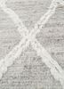 zuri grey and black wool hand knotted Rug - CloseUp