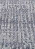 entropy blue wool and silk hand knotted Rug - CloseUp
