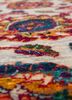 aurora red and orange wool and silk hand knotted Rug - CloseUp aurora red and orange wool and silk hand knotted Rug - CloseUp