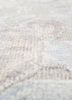aurora blue wool and silk hand knotted Rug - CloseUp