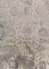 far east grey and black wool and silk hand knotted Rug - CloseUp