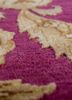aurora pink and purple wool and silk hand knotted Rug - CloseUp