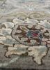 gulnar grey and black wool hand knotted Rug - CloseUp