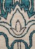 aurora blue wool hand knotted Rug - CloseUp