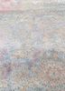 far east blue wool and bamboo silk hand knotted Rug - CloseUp