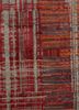 unstring by kavi grey and black wool and bamboo silk hand knotted Rug - CloseUp