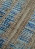 unstring by kavi beige and brown wool and bamboo silk hand knotted Rug - CloseUp