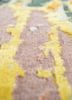 entropy gold wool and bamboo silk hand knotted Rug - CloseUp