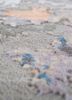 entropy grey and black wool and bamboo silk hand knotted Rug - CloseUp