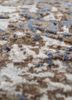 entropy beige and brown wool and bamboo silk hand knotted Rug - CloseUp