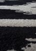 contour grey and black wool and viscose hand tufted Rug - CloseUp