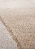 linear ivory wool and viscose hand tufted Rug - CloseUp