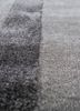 linear grey and black wool and viscose hand tufted Rug - CloseUp