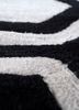 contour grey and black wool and viscose hand tufted Rug - CloseUp