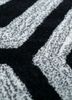 contour grey and black wool and viscose hand tufted Rug - CloseUp