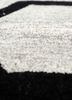 contour grey and black wool and viscose hand tufted Rug - CloseUp contour grey and black wool and viscose hand tufted Rug - CloseUp
