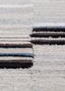 linear grey and black wool and viscose hand tufted Rug - CloseUp