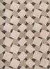 faces beige and brown wool and viscose hand tufted Rug - CloseUp faces beige and brown wool and viscose hand tufted Rug - CloseUp