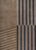 faces grey and black wool and viscose hand tufted Rug - CloseUp