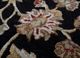 kasbah grey and black wool and viscose hand tufted Rug - CloseUp